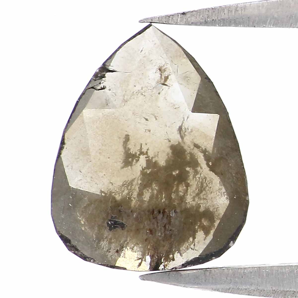 1.12 CT Natural Loose Pear Shape Diamond Grey Color Pear Cut Diamond 9.10 MM Natural Loose Grey Color Diamond Pear Rose Cut Diamond LQ6972