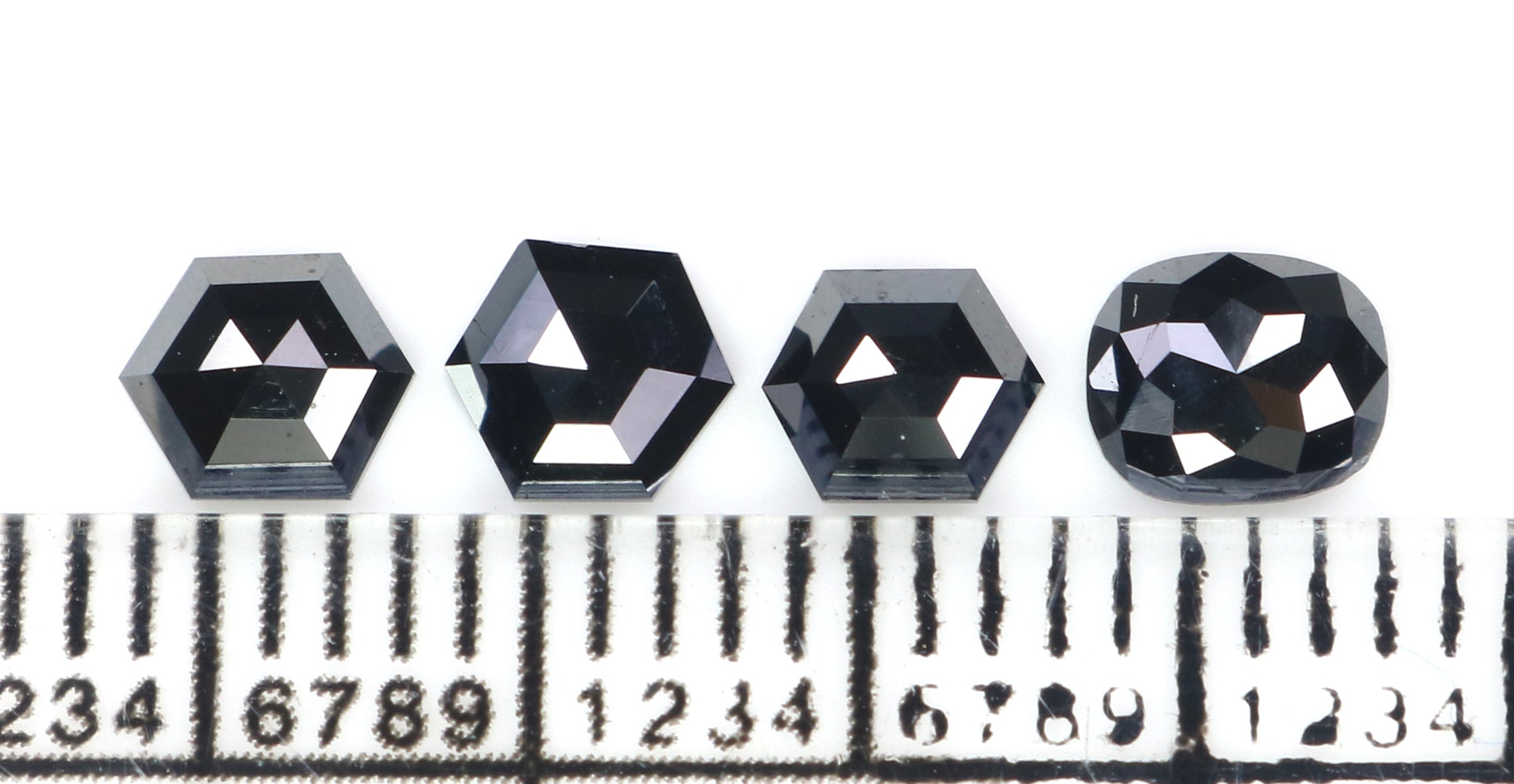 1.02 CT Natural Loose Mix Shape Diamond Black Color Mix Shape Diamond 4.70 MM Natural Loose Black Color Mix Shape Rose Cut Diamond QL2688