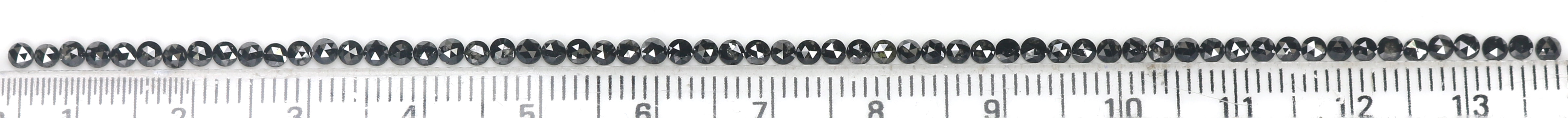 Natural Loose Round Rose Cut Diamond Black Color 3.21 CT 2.10 MM Rose Cut Shape Diamond L1842
