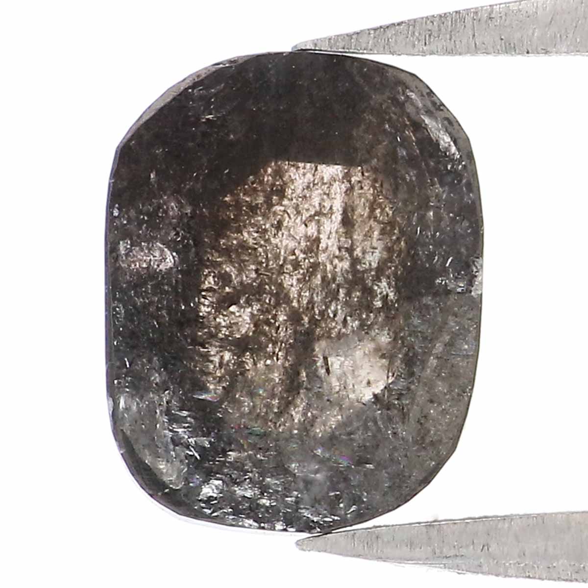 1.16 CT Natural Loose Oval Shape Diamond Salt And Pepper Oval Cut Diamond 8.30 MM Natural Black Grey Color Oval Rose Cut Diamond KQ1728