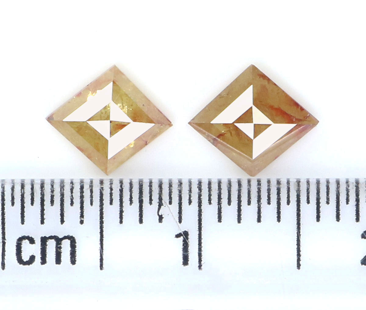 Natural Loose Kite Pair Brown Color Diamond 0.82 CT 6.49 MM Kite Rose Cut Diamond KDL2462