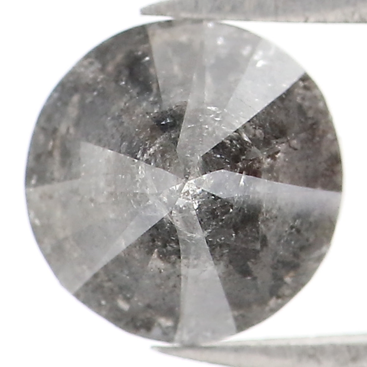 1.26 CT Natural Loose Round Shape Diamond Salt And Pepper Round Cut Diamond 6.55 MM Natural Loose Diamond Round Brilliant Cut Diamond LQ1419