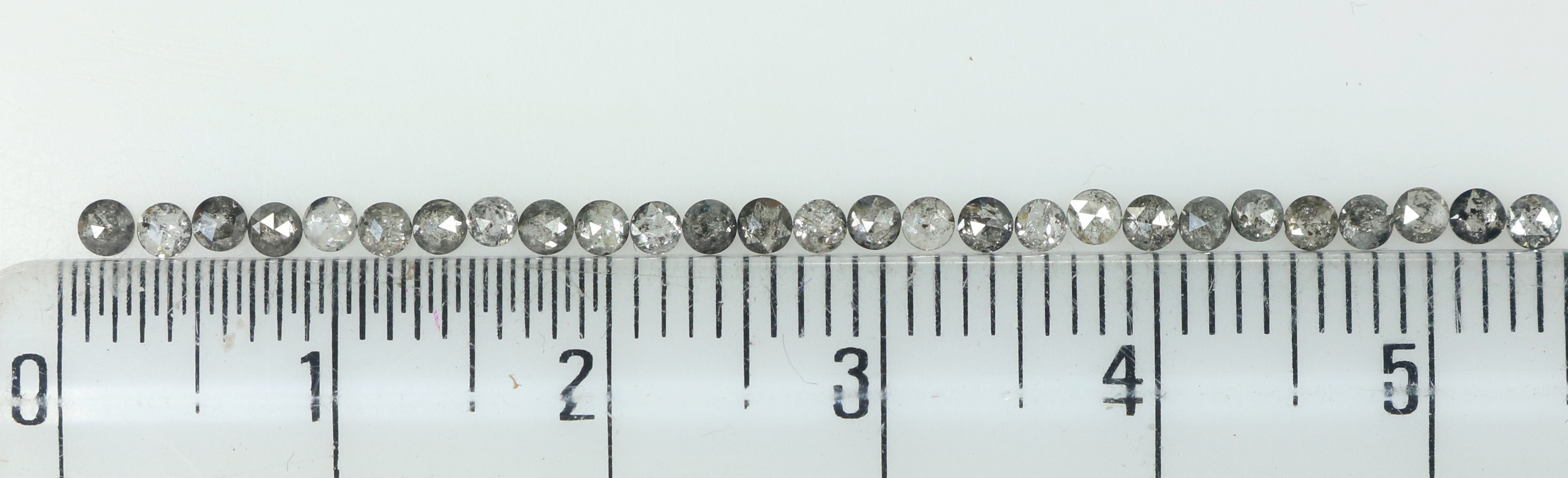 1.00 CT Natural Loose Diamond Round Rose Cut Salt And Pepper Black Gray Color I3 Clarity 2.00 MM Q200-1