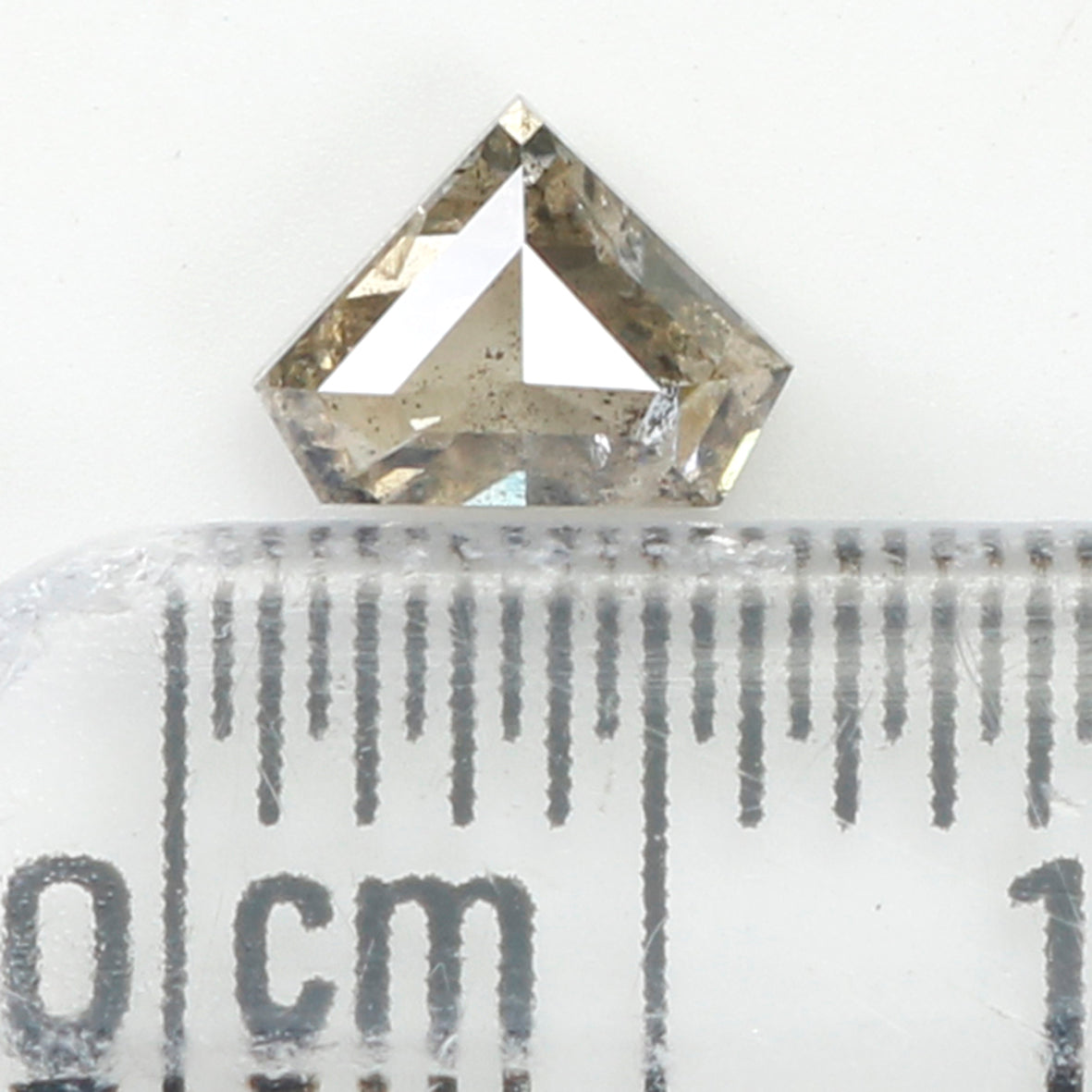 0.39 CT Natural Loose Diamond, Shield Cut Diamond, Salt And Pepper Diamond, Black Diamond , Grey Diamond, Antique Rose Cut Diamond KDL246