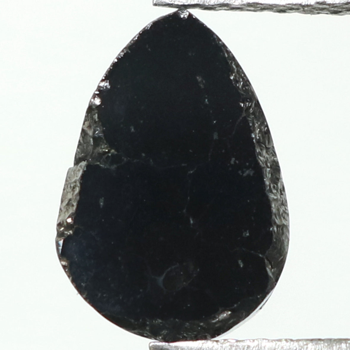 2.10 CT Natural Loose Pear Shape Diamond Black Color Pear Cut Diamond 9.40 MM Natural Loose Black Color Diamond Pear Rose Cut Diamond LQ1677