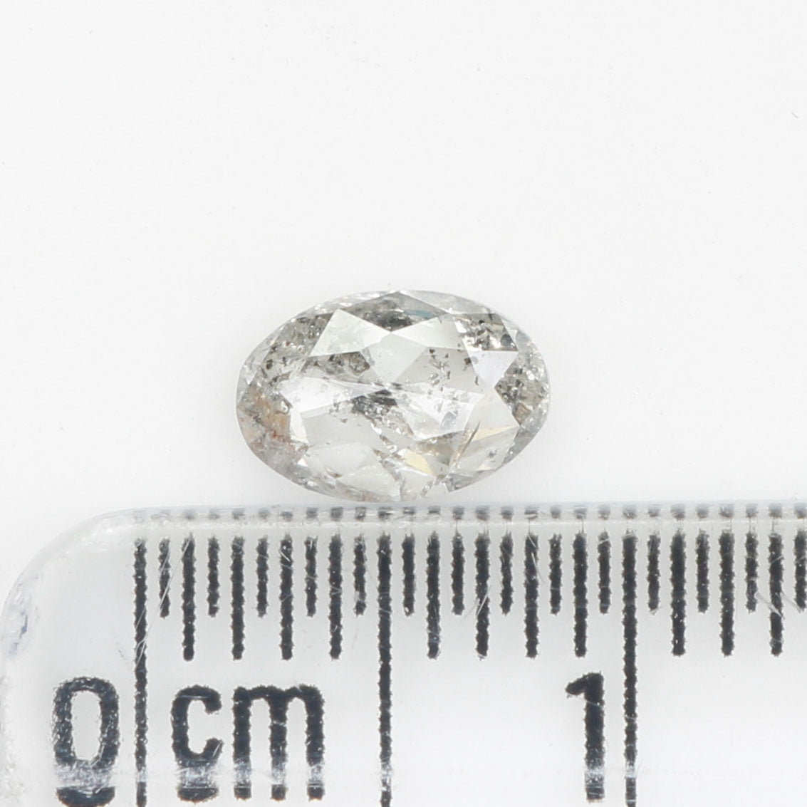 0.57 Ct Natural Loose Oval Shape Diamond Black Grey Color Oval Cut Diamond 6.45 MM Natural Loose Salt And Pepper Oval Shape Diamond QL9614