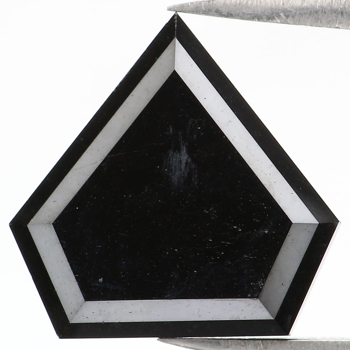 5.22 CT IGI Certified Natural Loose Pentagon Step Cut Diamond Black Color Pentagon Diamond 12.25 MM Natural Black Pentagon Diamond QL1898