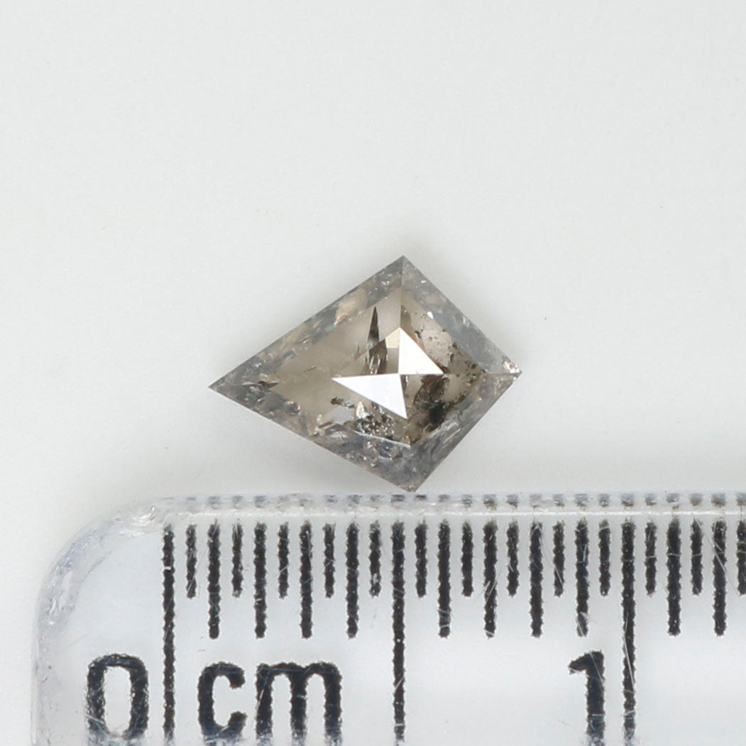 0.41 CT Natural Loose Kite Shape Diamond Salt And Pepper Kite Rose Cut Diamond 6.85 MM Black Grey Color Kite Shape Rose Cut Diamond LQ223