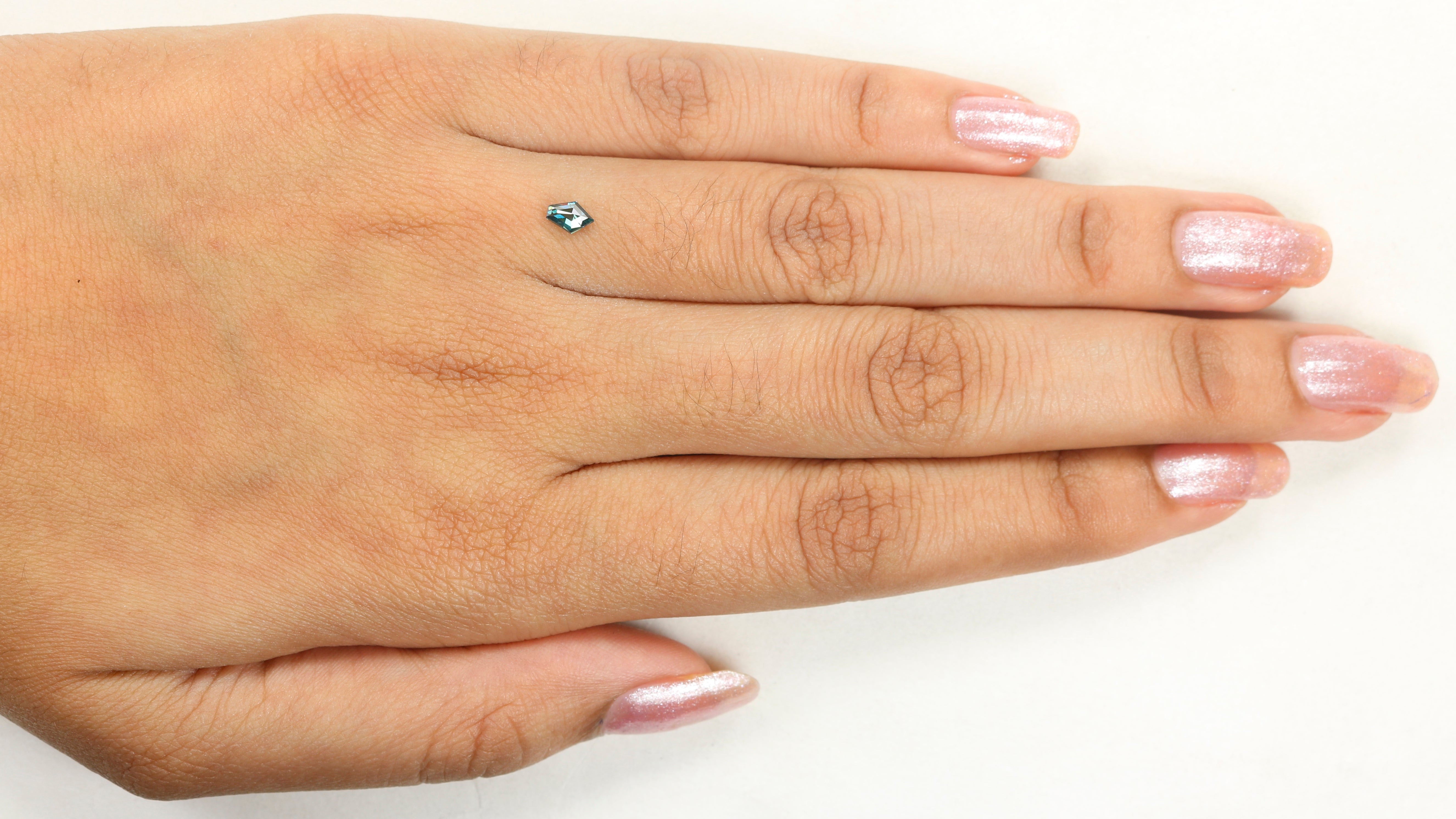 0.25 CT Natural Loose Shield Shape Diamond Blue Color Shield Cut Diamond 5.15 MM Natural Loose Blue Color Shield Rose Cut Diamond KQ2239