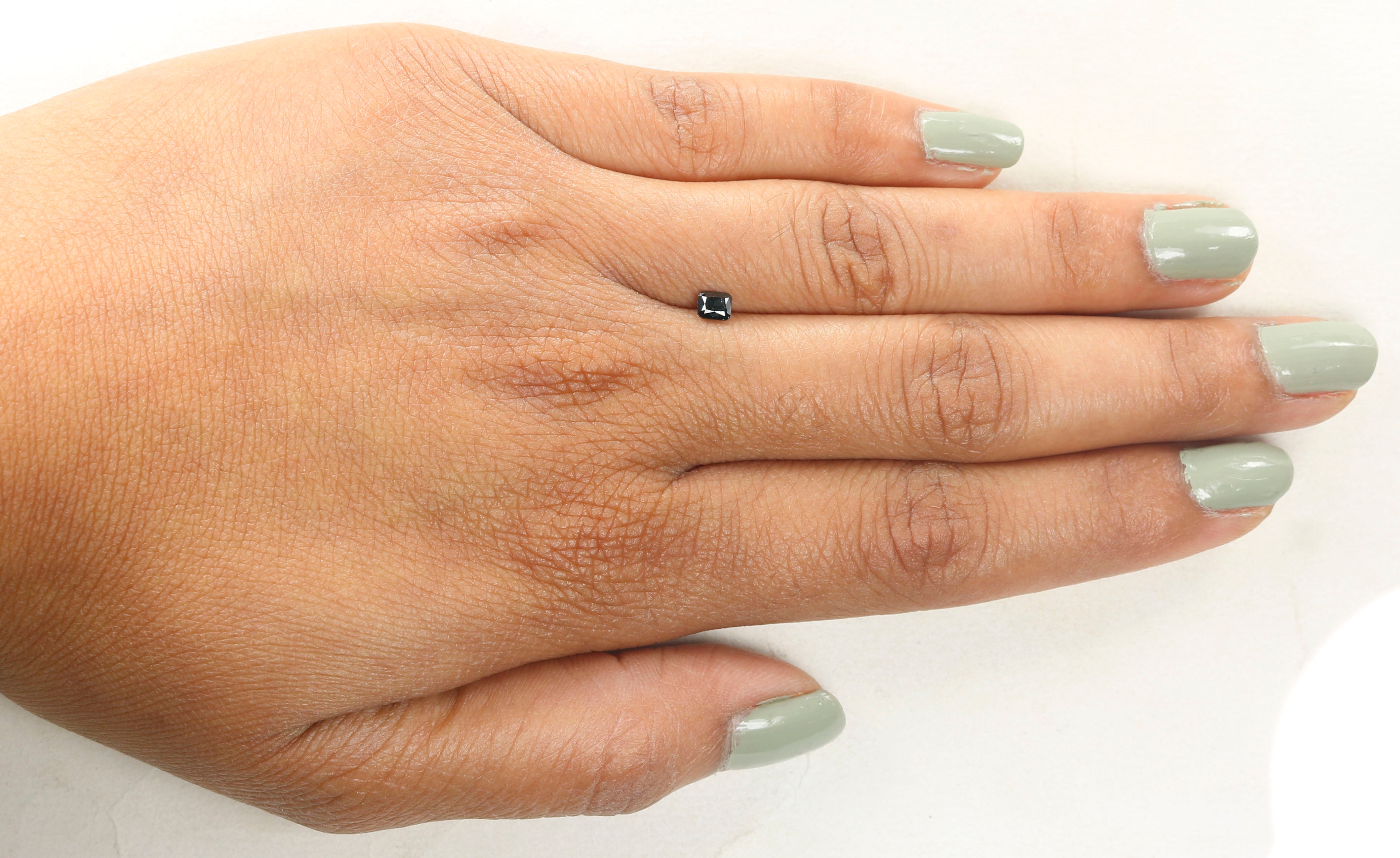 0.22 CT Natural Loose Cushion Shape Diamond Blue Color Cushion Cut Diamond 3.60 MM Natural Blue Color Cushion Brilliant Cut Diamond LQ5607