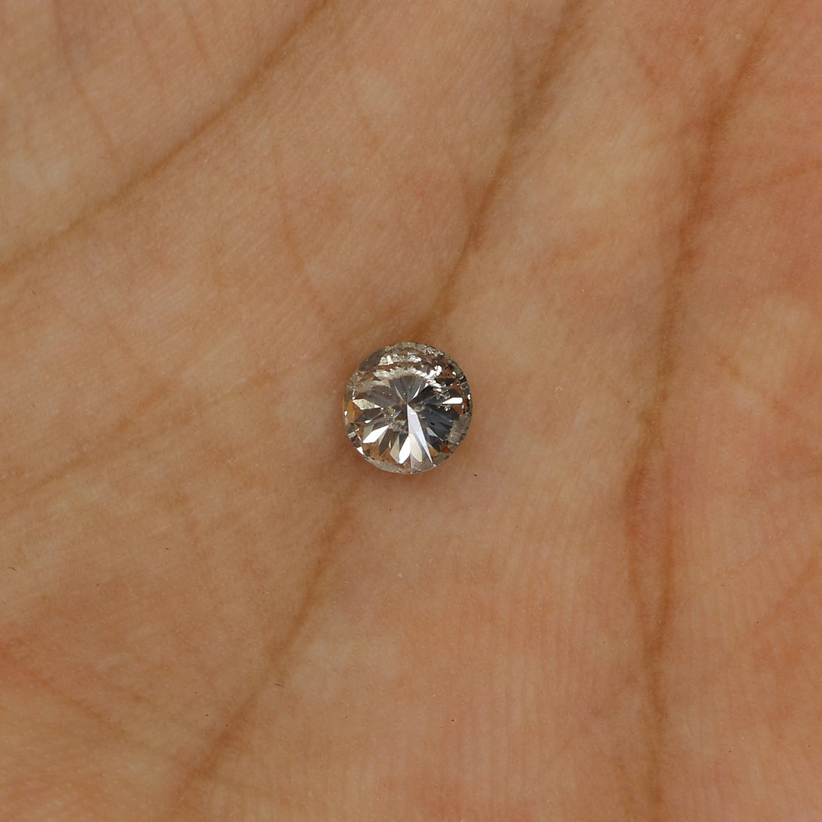 0.42 Ct Natural Loose Diamond, White Diamond, Round Diamond, Round Brilliant Cut Diamond, Sparkling Diamond, Rustic Diamond L027