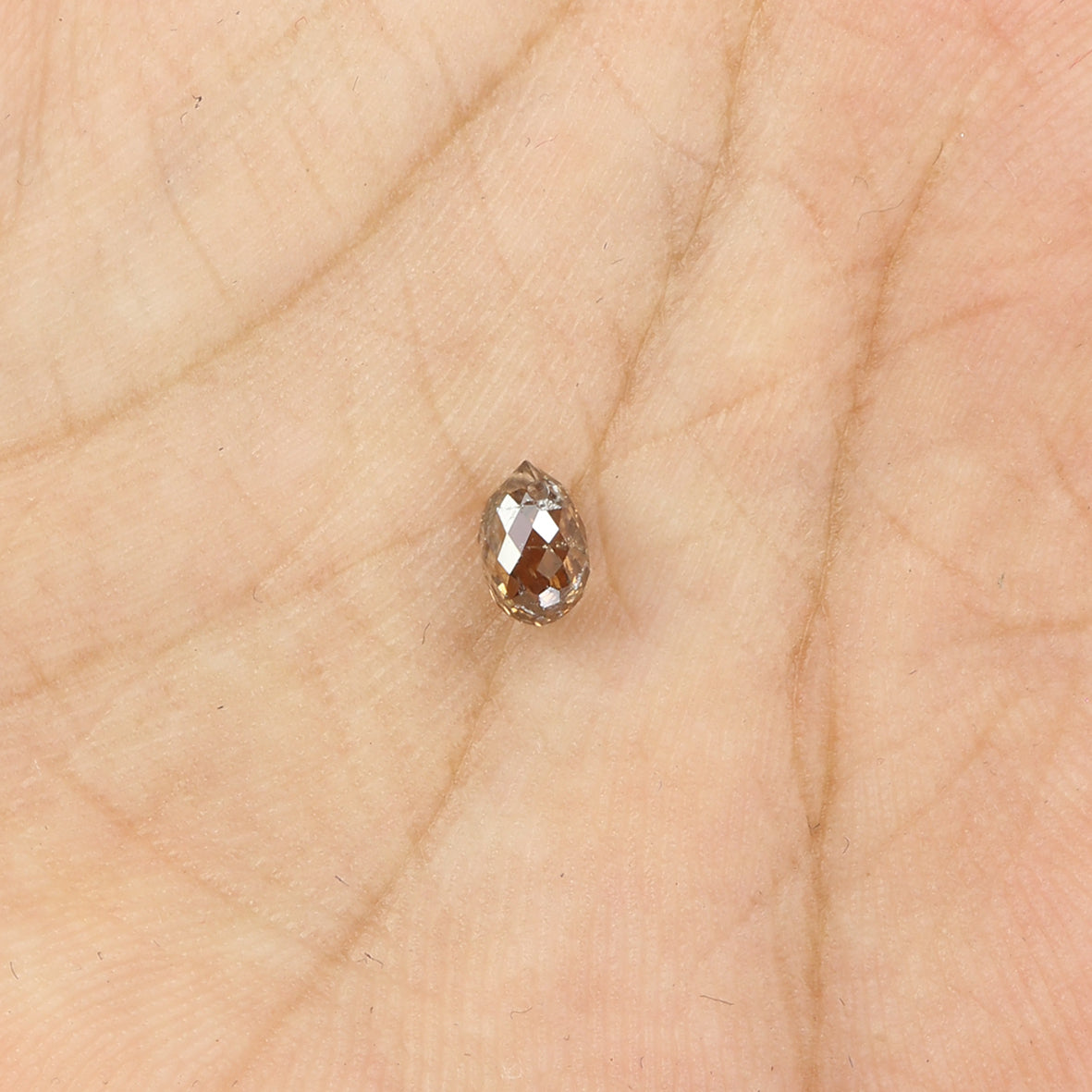 0.63 Ct Natural Loose Diamond, Briolette Diamond, Brown Diamond, Briolette Cut Bead Diamond, Polished Diamond, Faceted Diamond KR2248