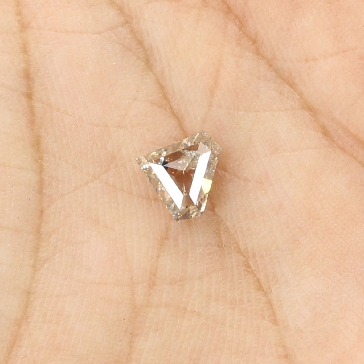 0.73 Ct Natural Loose Shield Shape Diamond Salt And Pepper Shield Shape Diamond 5.80 MM Natural Gray Color Shield Rose Cut Diamond QL9513