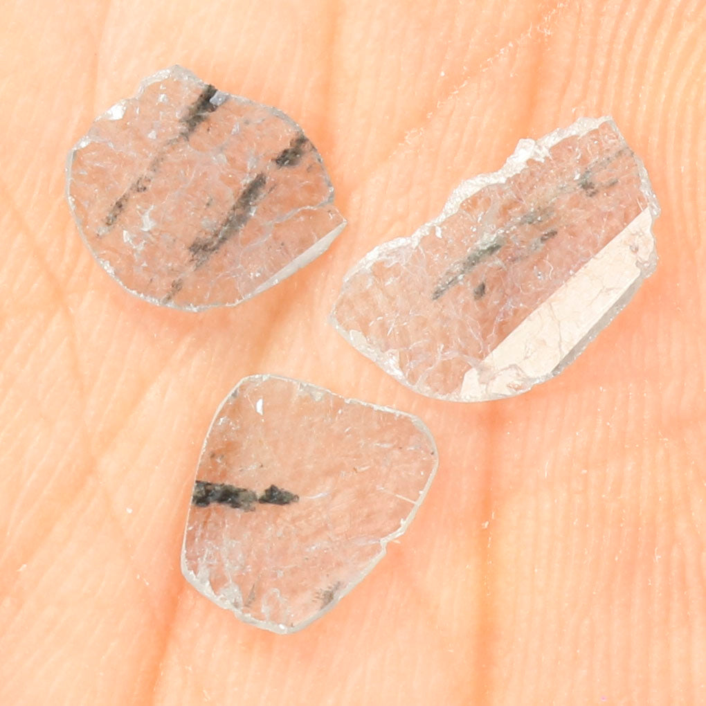 0.91 Ct Natural Loose Slice Shape Diamond Salt And Pepper Slice Cut Diamond 6.80 MM Natural Black Grey Color Irregular Cut Diamond LQ9836