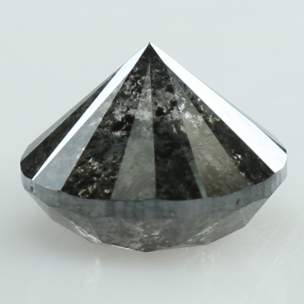 1.25 CT Natural Loose Round Shape Diamond Black Grey Color Round Cut Diamond 6.40 MM Salt And Pepper Round Brilliant Cut Diamond QL8301