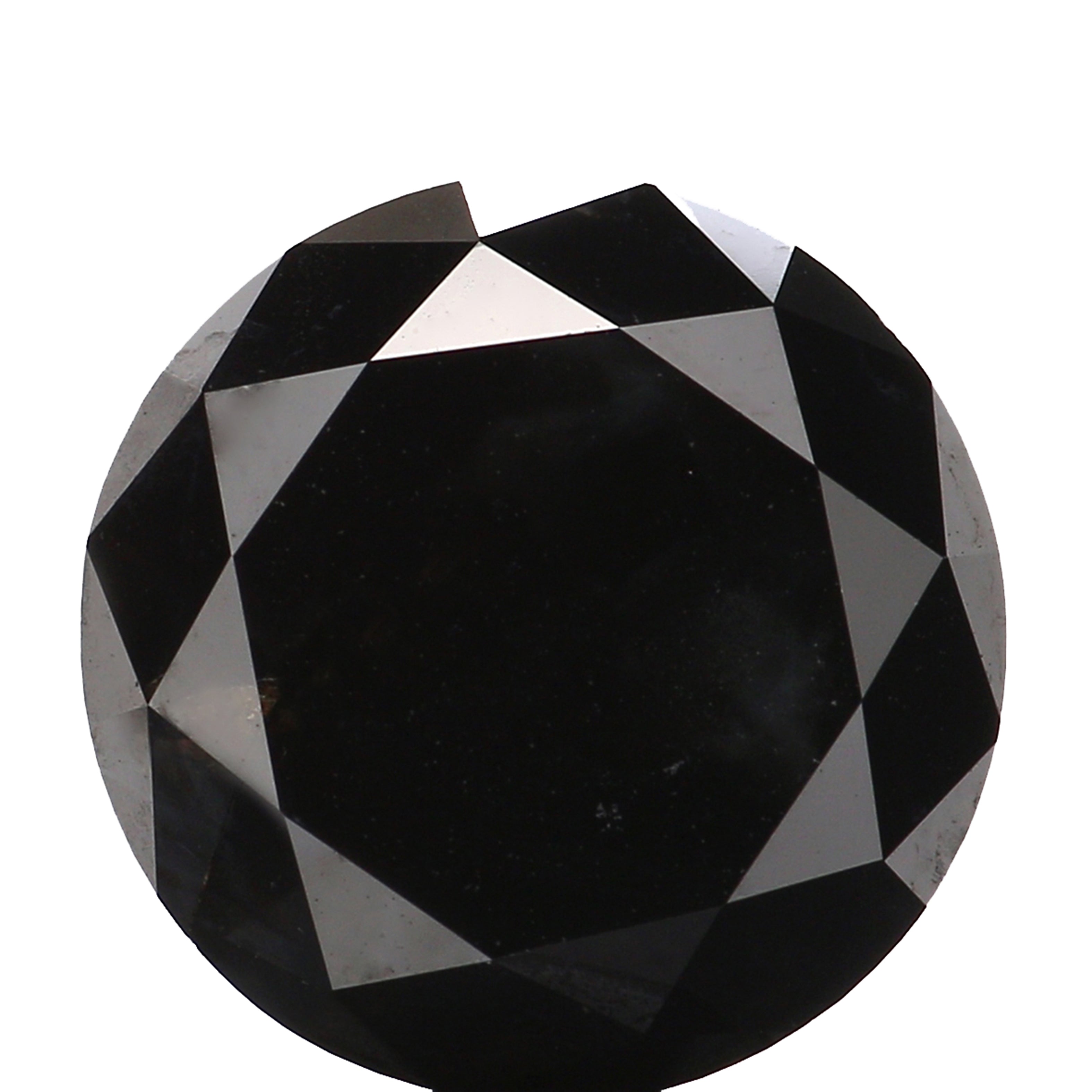 4.23 Ct Natural Loose Round Shape Diamond Black Color Round Cut Diamond 9.65 MM Natural Loose Diamond Round Brilliant Cut Diamond QL9505