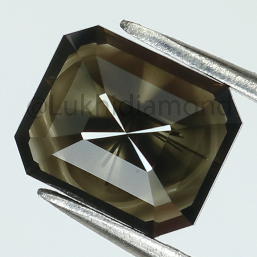 1.63 Ct Natural Loose Emerald Cut Diamond Black Color Emerald Shape Diamond 7.80 MM Natural Loose Diamond Emerald Shape Diamond QL8372