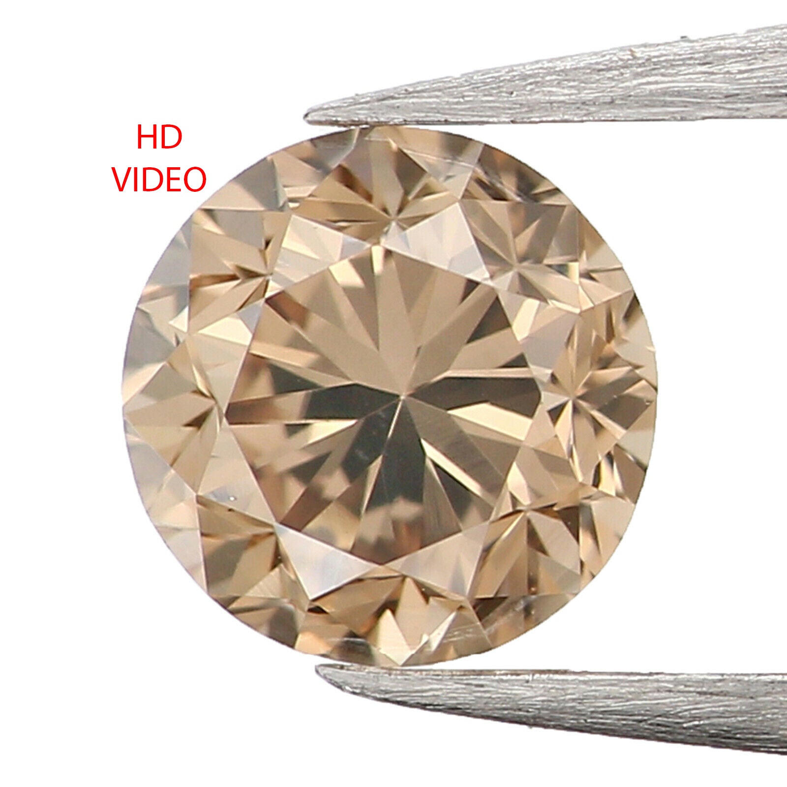 0.32 Ct Natural Loose Round Shape Diamond Brown Color Round Diamond 4.15 MM Natural Loose Brown Diamond Round Brilliant Cut Diamond LQB839