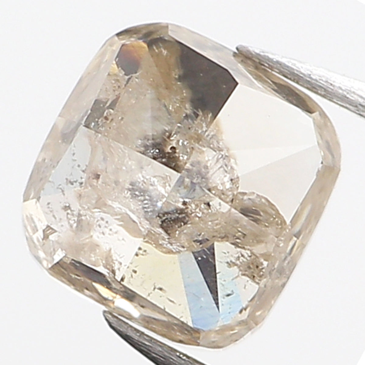 0.65 Ct Natural Loose Diamond, Cushion Diamond, Yellow Diamond, Grey Diamond, Polished Diamond, Real Diamond, Rustic Diamond L5949