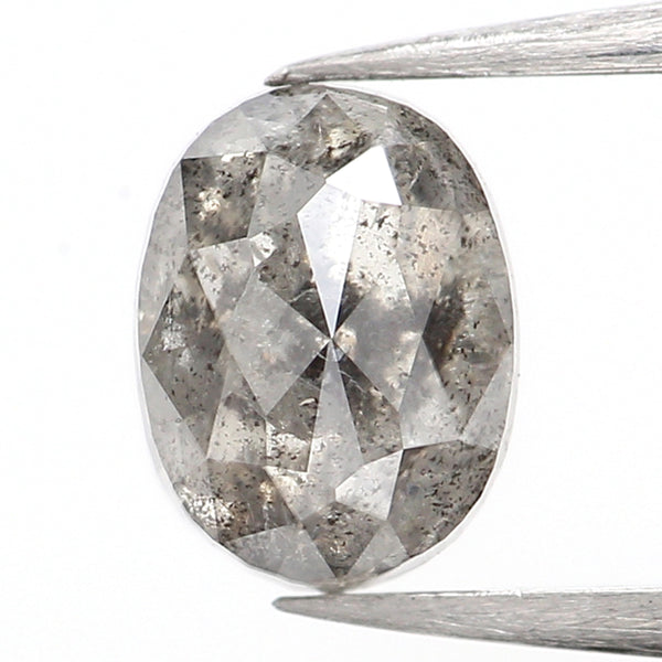 0.46 Ct Natural Loose Diamond, Oval Diamond, Black Diamond, Grey Diamond, Salt and Pepper Diamond, Antique Diamond, Real Diamond KQL383