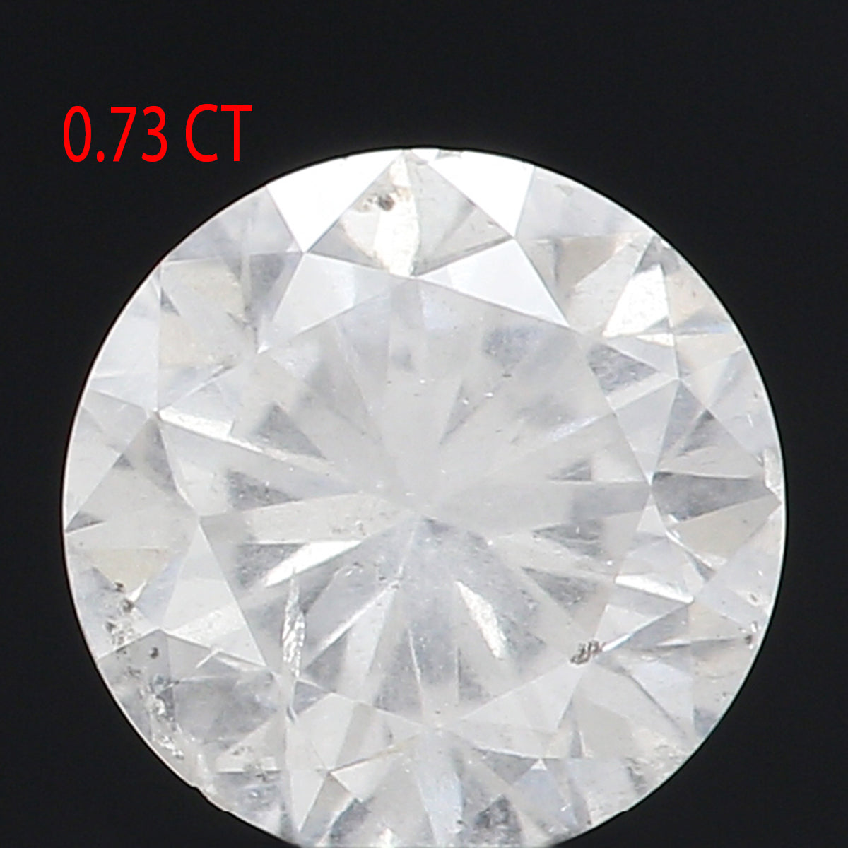 0.73 Ct Natural Loose Diamond, White Diamond, Round Diamond, Round Brilliant Cut Diamond, Sparkling Diamond, Rustic Diamond KDL318