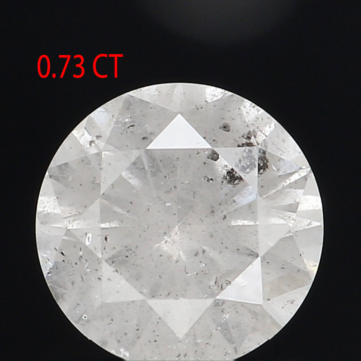 0.73 Ct Natural Loose Diamond, White Diamond, Round Diamond, Round Brilliant Cut Diamond, Sparkling Diamond, Rustic Diamond KDL347