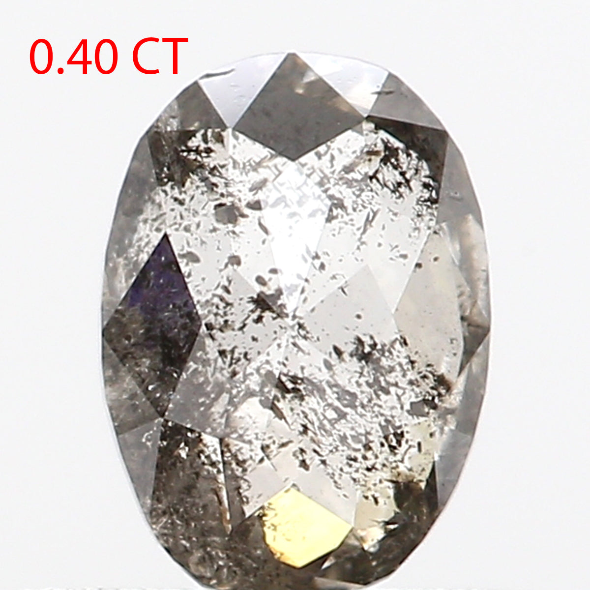 0.40 Ct Natural Loose Diamond, Oval Diamond, Black Diamond, Grey Diamond, Salt and Pepper Diamond, Antique Diamond, Real Diamond L422