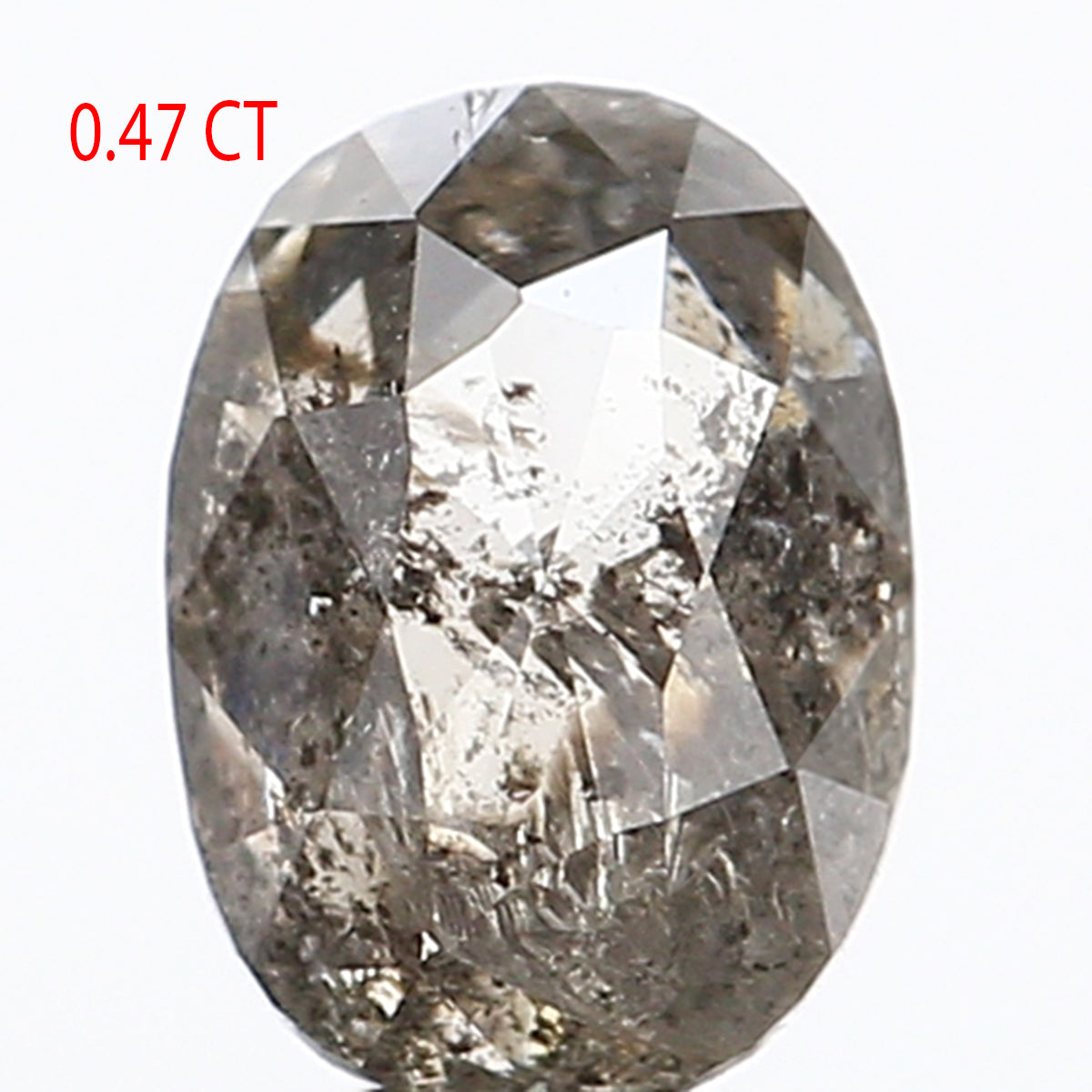 0.47 Ct Natural Loose Diamond, Oval Diamond, Black Diamond, Grey Diamond, Salt and Pepper Diamond, Antique Diamond, Real Diamond KDL366