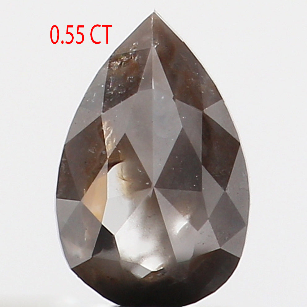 0.55 CT Natural Loose Pear Shape Diamond Brown Color Pear Shape Diamond 6.40 MM Natural Loose Brown Diamond Pear Rose Cut Diamond QL9598