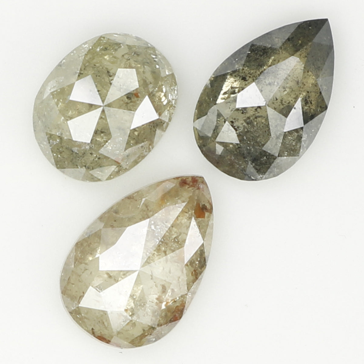 1.80 Ct Natural Loose Diamond, Mix Diamond, Salt And Pepper Diamond, Black Diamond, Grey Diamond, Pear Diamond, Oval Diamond, KDL656