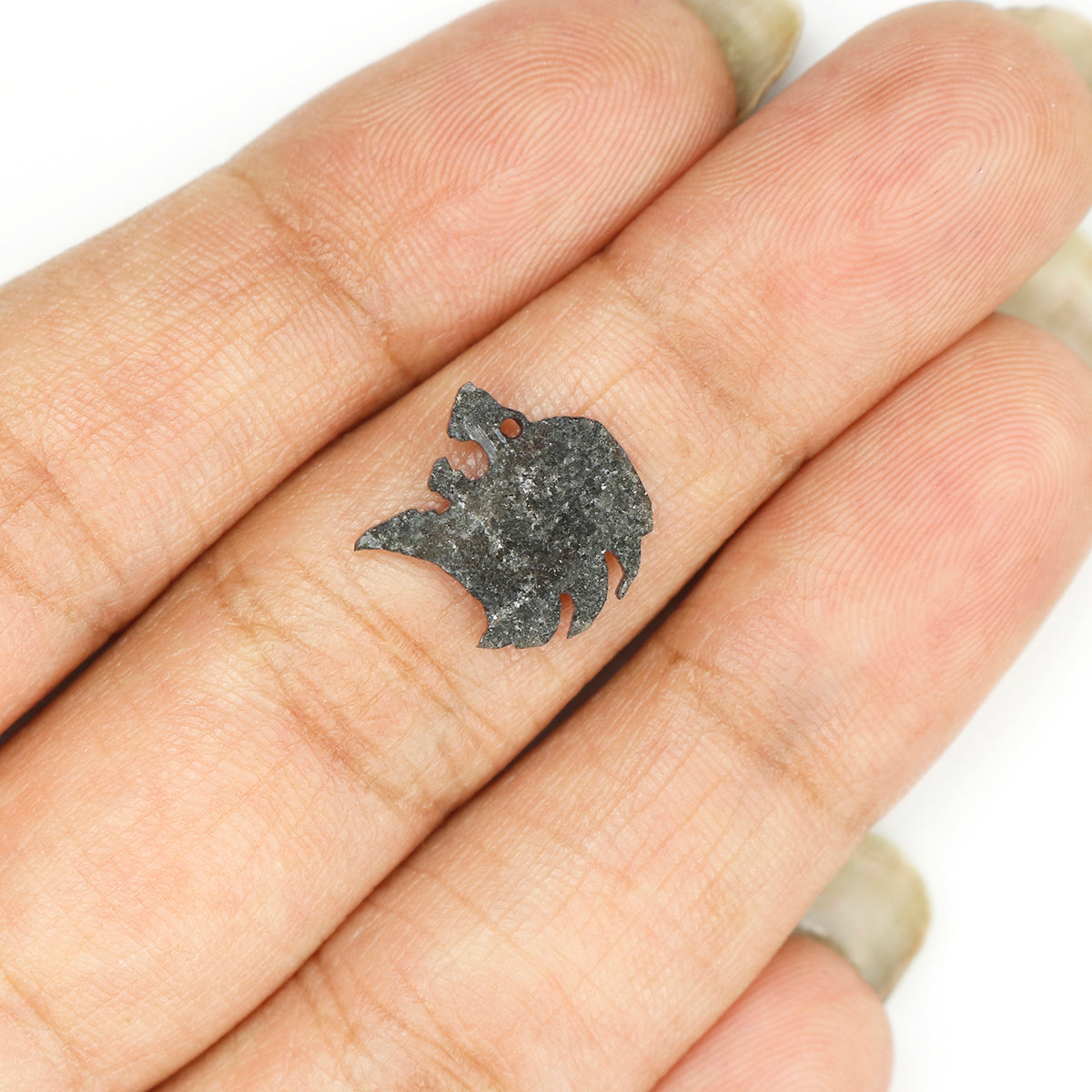 1.30 Ct Natural Loose Diamond, Lion Head Shape Diamond, Black Diamond, Rose Cut Diamond, Antique Diamond, Real Diamond KDL666