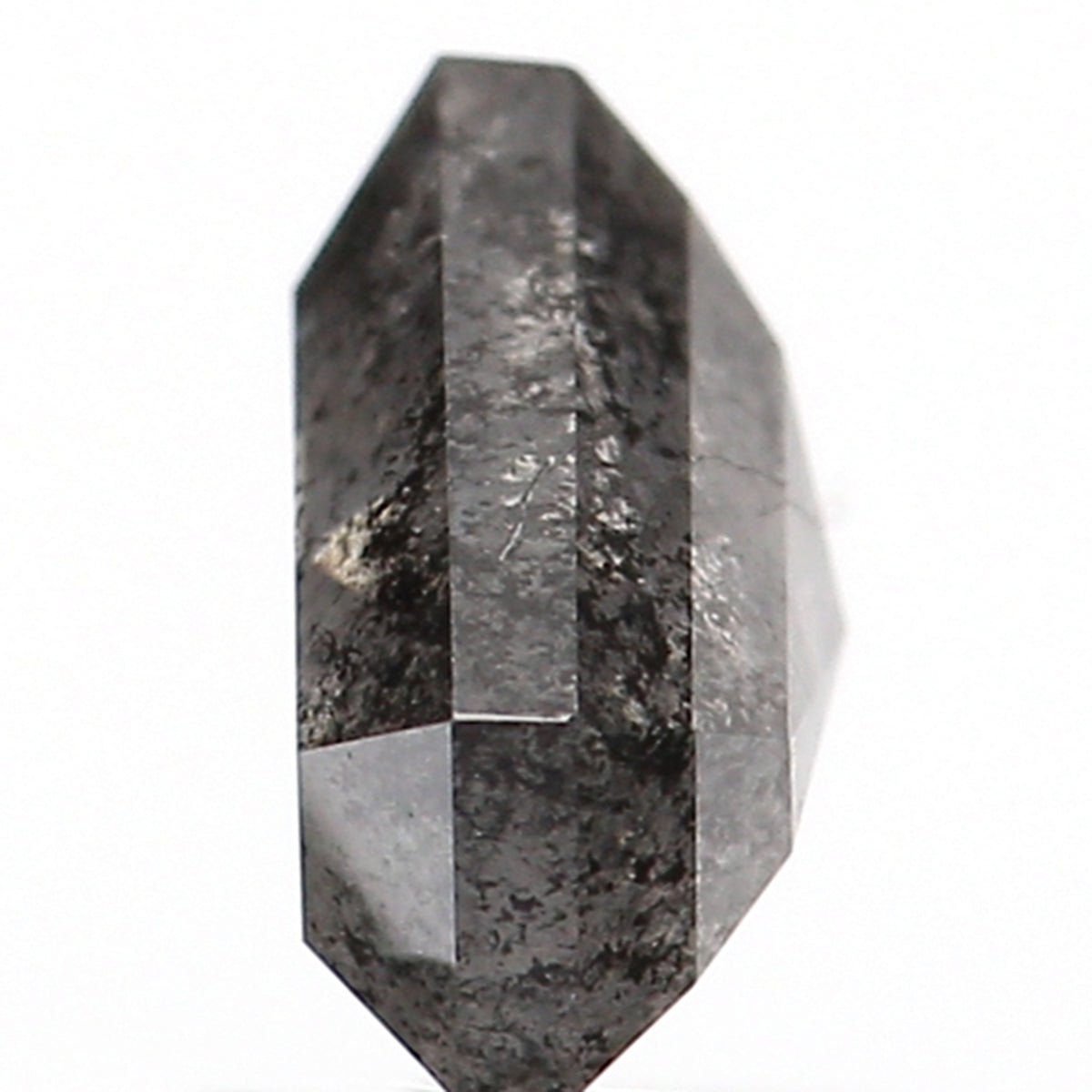 1.17 Ct Natural Loose Shield Shape Diamond Salt And Pepper Shield Cut Diamond 6.05 MM Black Gray Color Shield Shape Rose Cut Diamond QL285