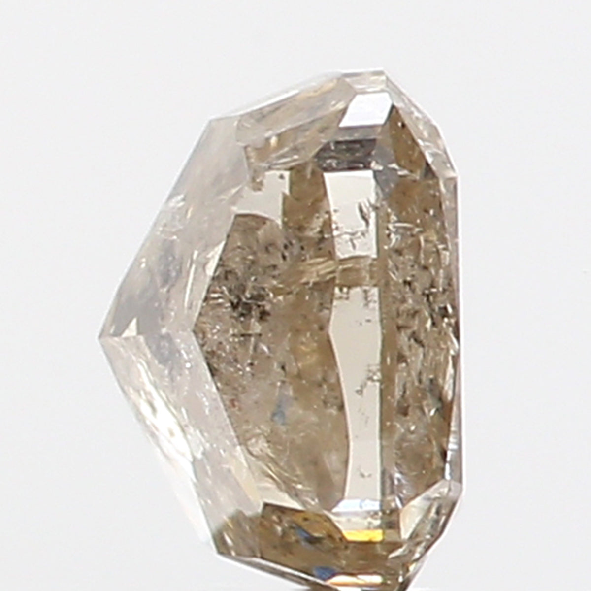0.65 Ct Natural Loose Diamond, Cushion Diamond, Yellow Diamond, Grey Diamond, Polished Diamond, Real Diamond, Rustic Diamond L5949