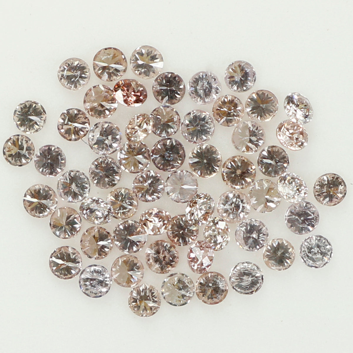 0.41 Ct Natural Loose Diamond, Pink Diamond, Round Diamond, Round Brilliant Cut Diamond, Sparkling Diamond, Rustic Diamond L818