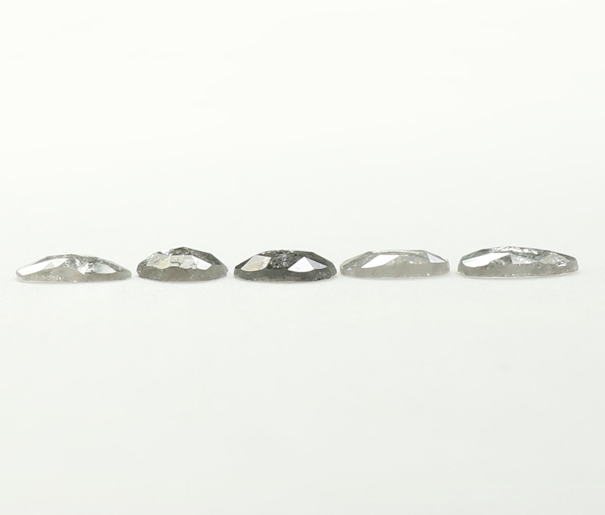 0.94 Ct Natural Loose Slice Shape Diamond Salt And Pepper Slice Diamond 4.05 MM Natural Loose Black Grey Color Irregular Cut Diamond KQ2319