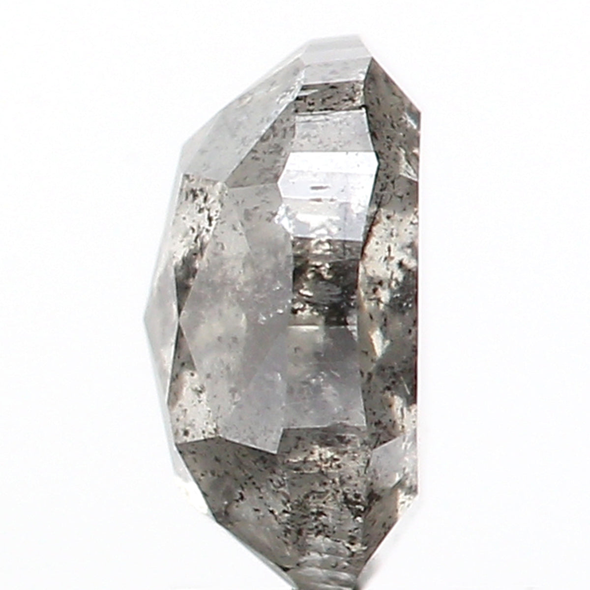 0.46 Ct Natural Loose Oval Shape Diamond Black Grey Color Oval Cut Diamond 5.10 MM Natural Loose Salt and Pepper Oval Shape Diamond QL383