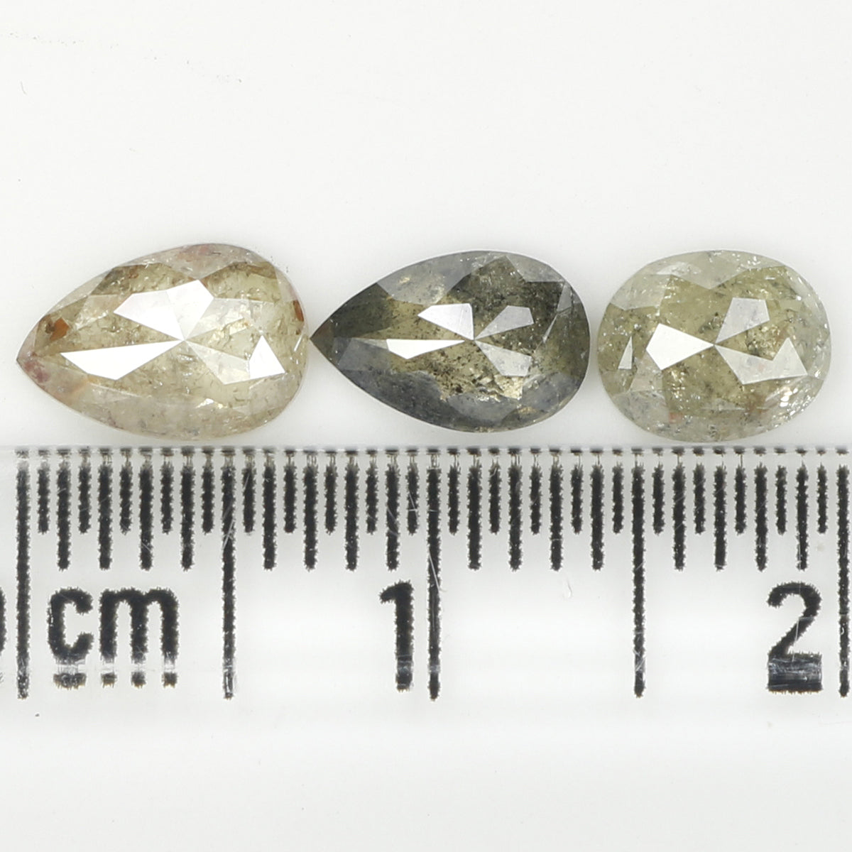 1.80 Ct Natural Loose Diamond, Mix Diamond, Salt And Pepper Diamond, Black Diamond, Grey Diamond, Pear Diamond, Oval Diamond, KDL656