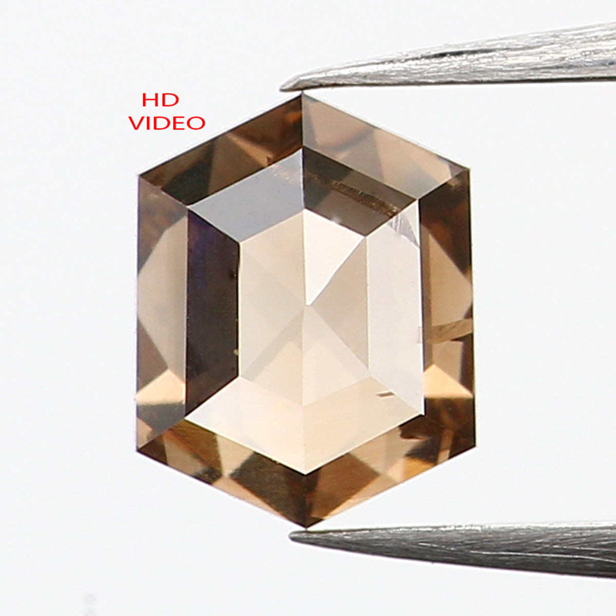 0.67 CT Natural Loose Hexagon Shape Diamond Brown Color Hexagon Cut Diamond 5.70 MM Natural Hexagon Shape Rose Cut Brown Color Diamond QL658