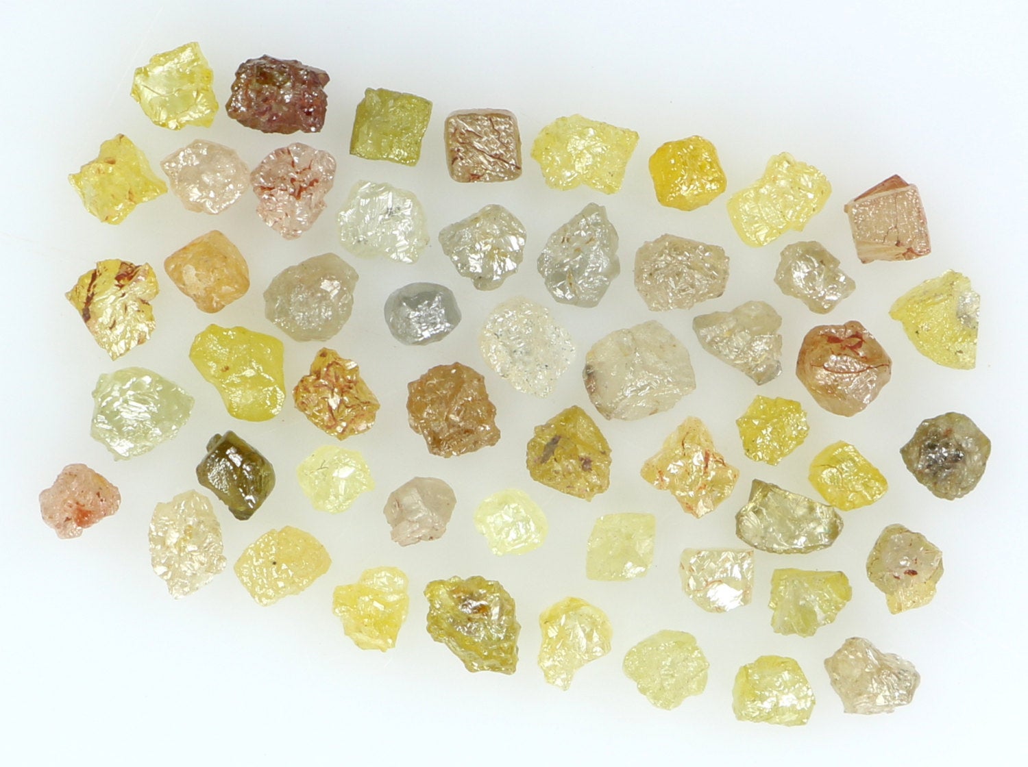 Natural Loose Diamond Rough Fancy Mix Color 1.60 to 2.40 MM 2.00 Ct Lot Q84