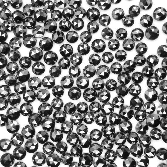 Natural Loose Diamond Black Round Rose Cut 1st Quality Pick Any Size Q107
