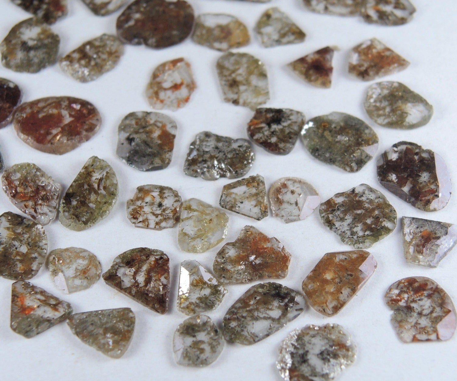 Natural Loose Diamond Rose Cut Faceted Polki Slice Shape Brown Color 4.20 to 8.20 MM 1.00 Ct Q103-1