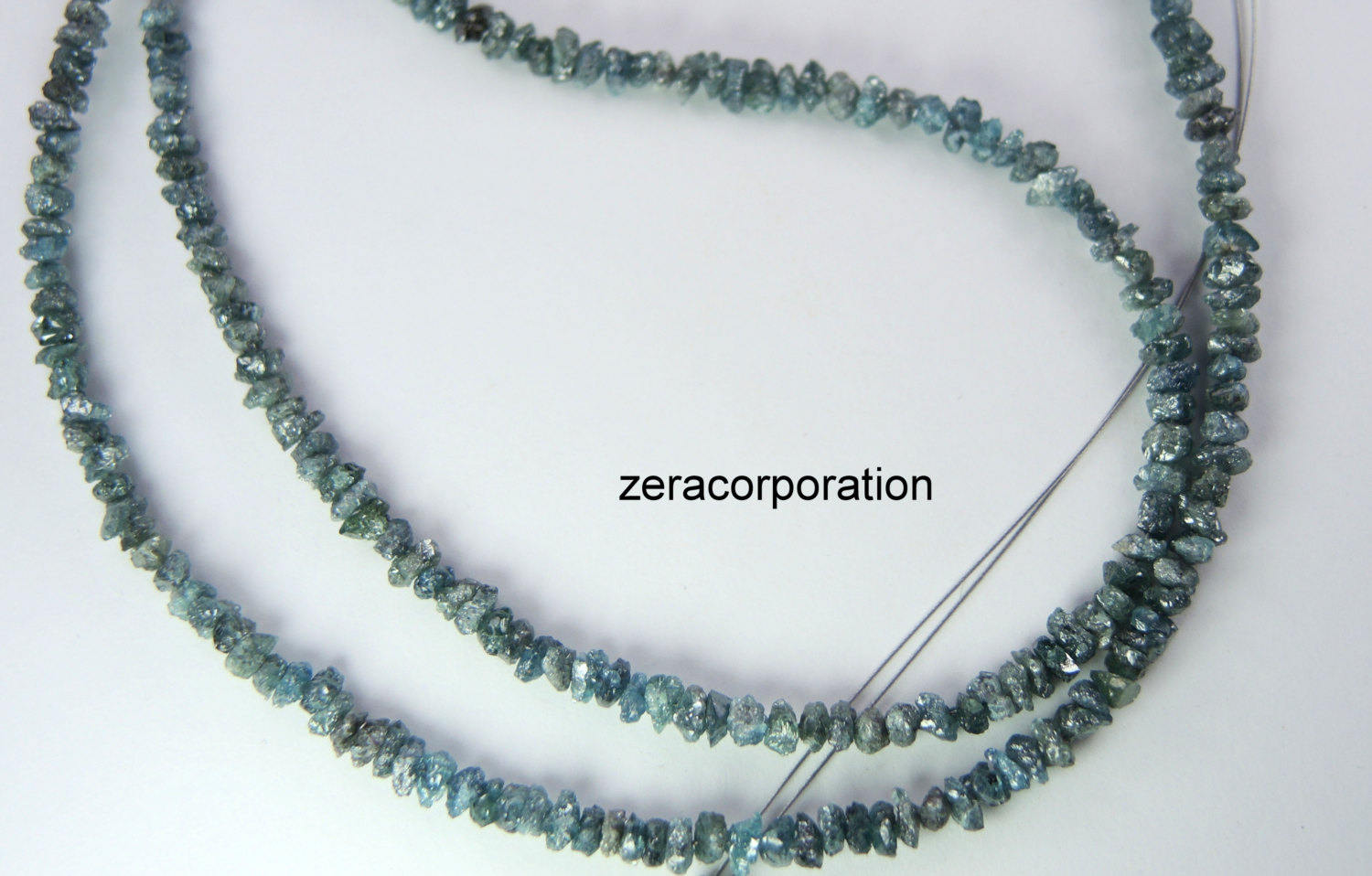 Blue Natural Loose Diamond Uncut Dilled Beads fancy Color 20.65 Ct Q150