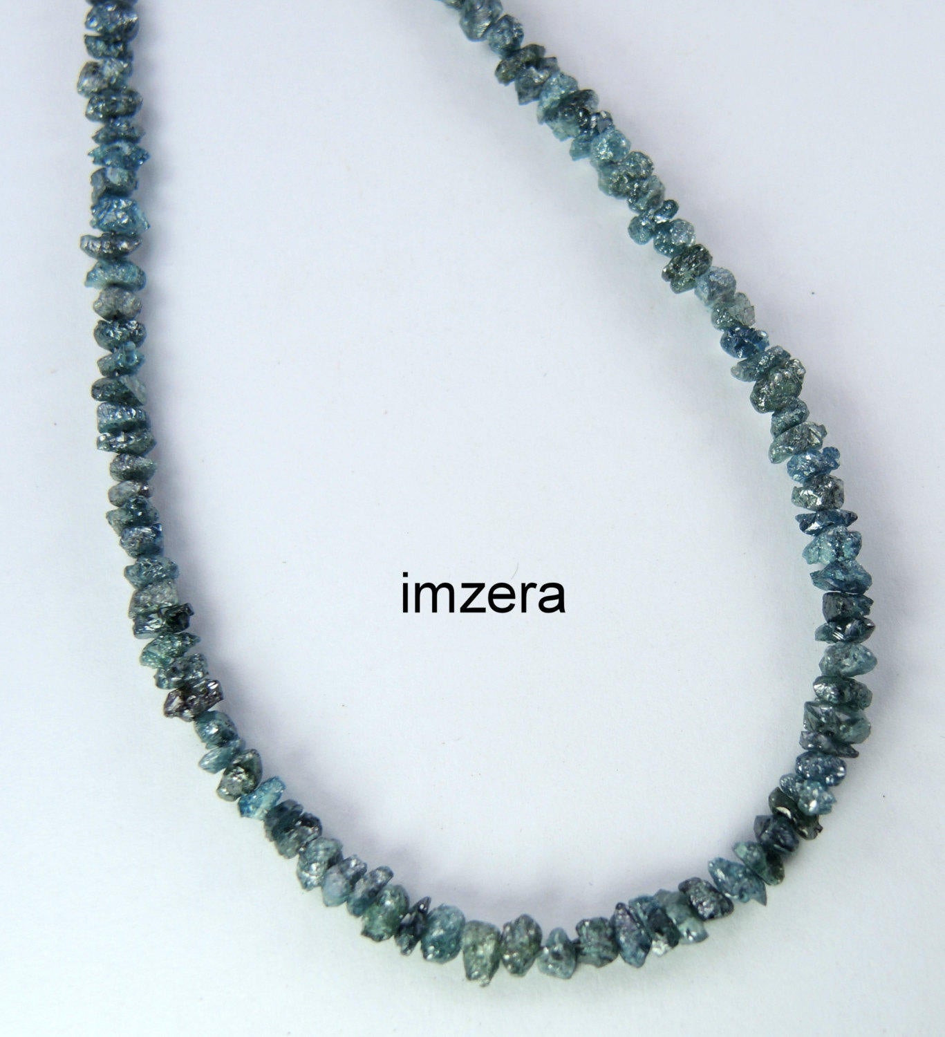 Blue Natural Loose Diamond Uncut Dilled Beads fancy Color 20.65 Ct Q150