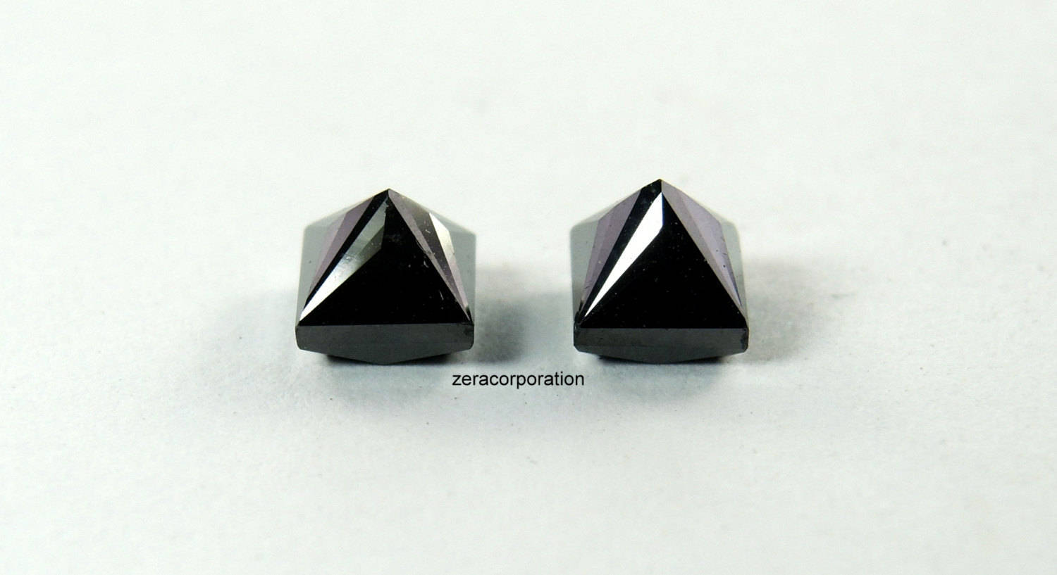Princess Natural Loose Diamond Black Color 2 Pcs 2.00 Ct Q33