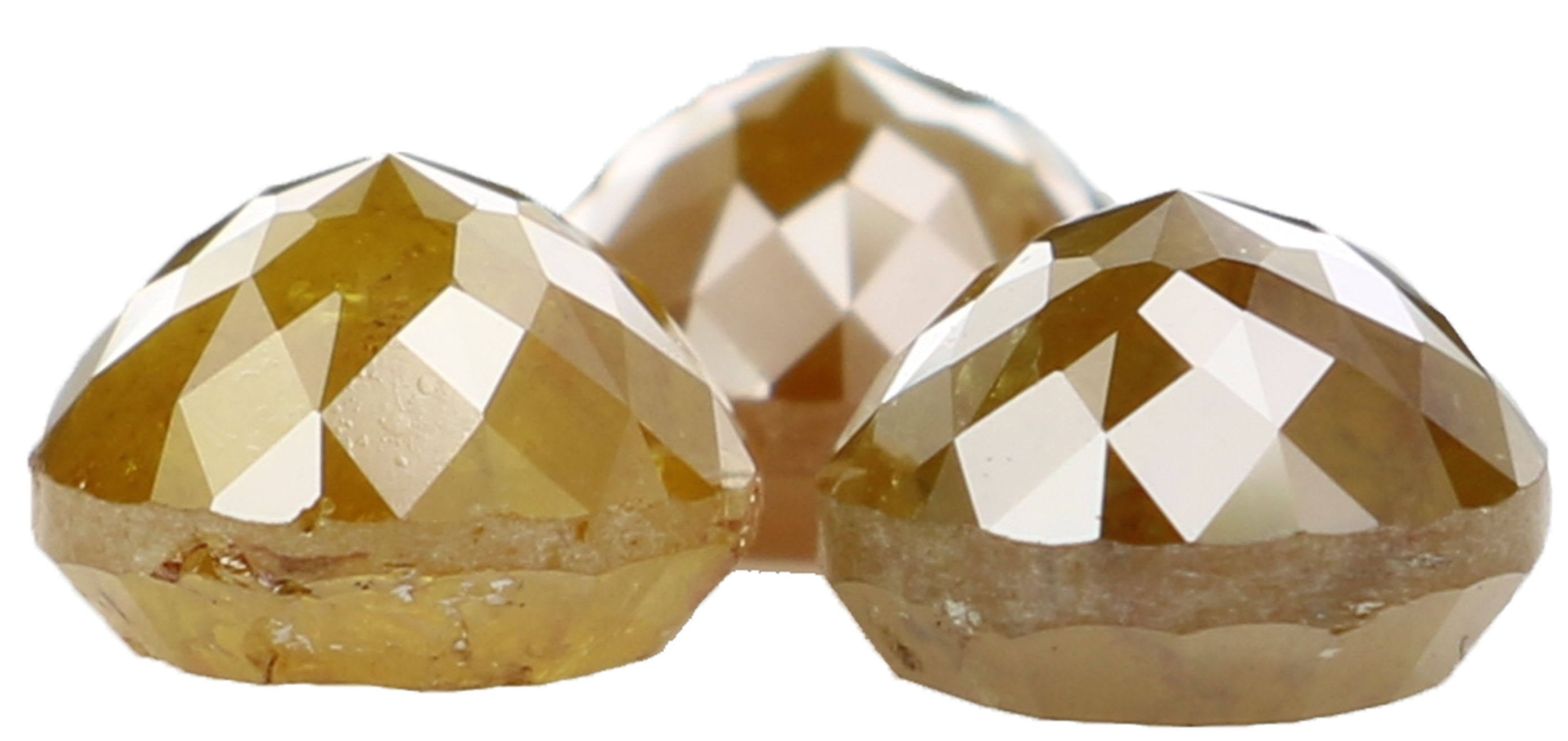 1.94 CT Natural Loose Round Rose Cut Diamond Yellow Color Round Shape Diamond 4.70 MM Natural Loose Coffee Color Rose Cut Diamond LQ6528