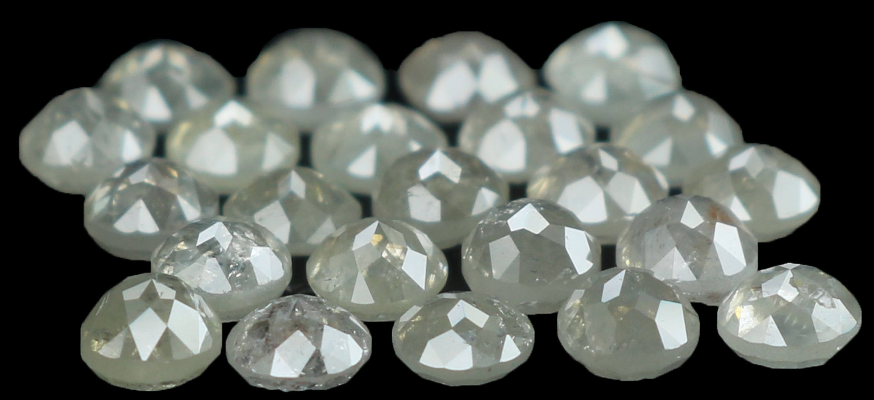 2.56 CT Natural Loose Round Rose Cut Diamond Grey Color Round Shape Diamond 2.70 MM Natural Loose Grey Color Round Rose Cut Diamond LQ5127