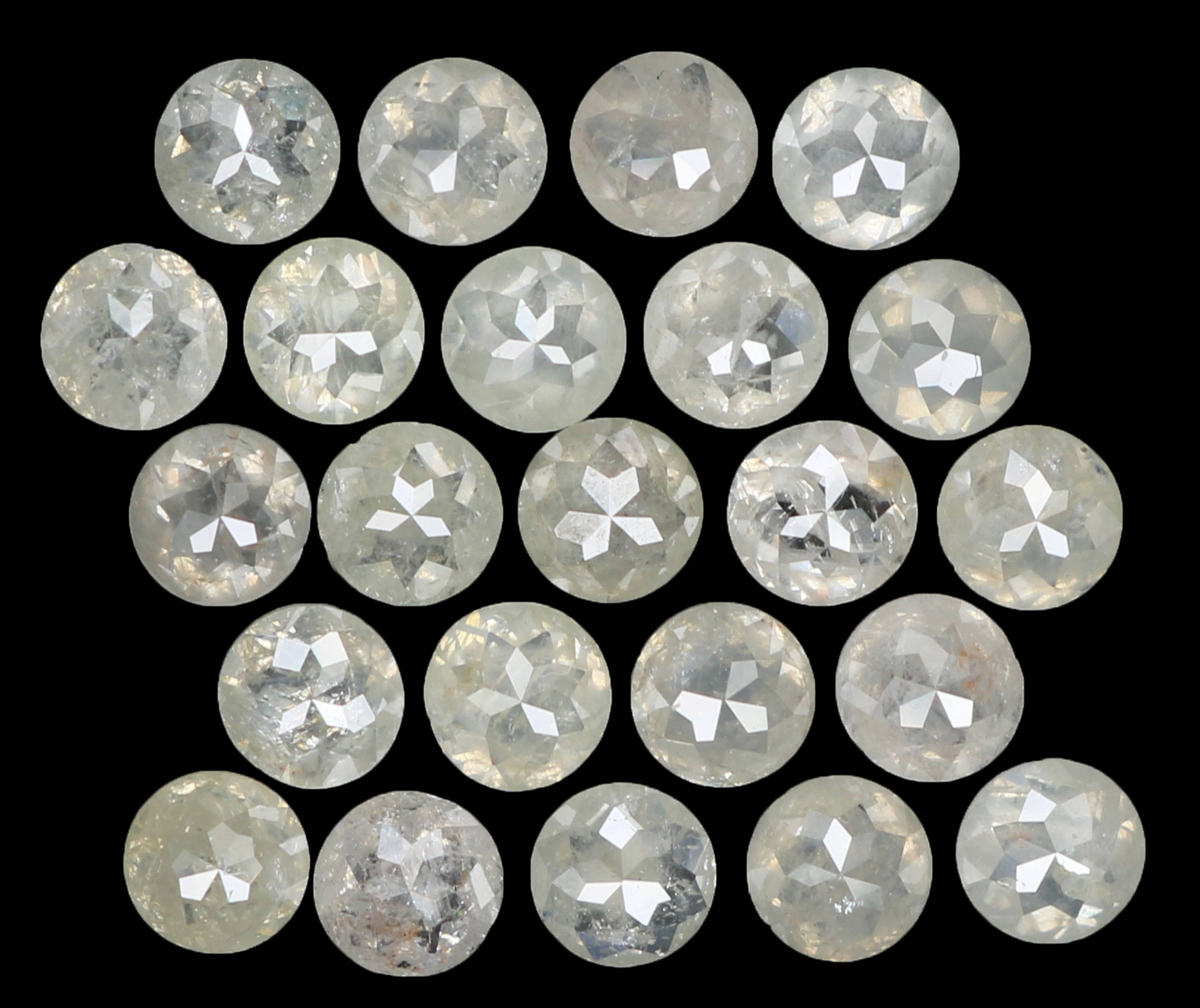 2.56 CT Natural Loose Round Rose Cut Diamond Grey Color Round Shape Diamond 2.70 MM Natural Loose Grey Color Round Rose Cut Diamond LQ5127