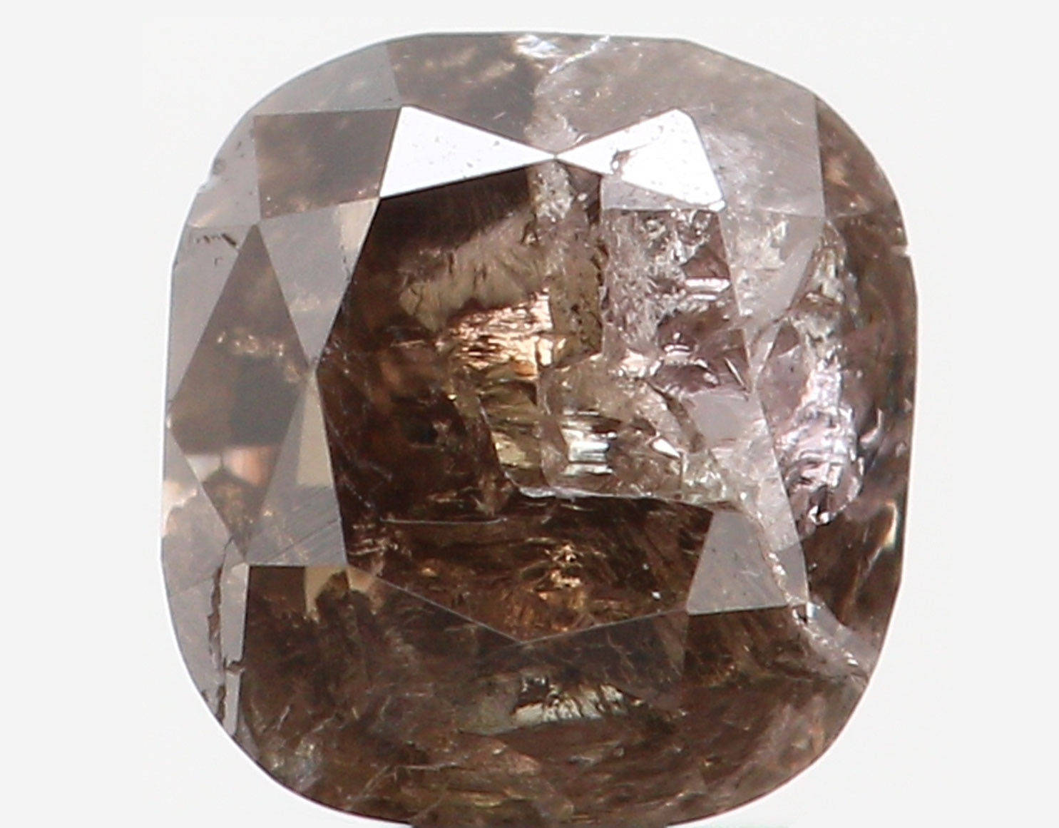 Natural Loose Diamond Cushion Blackish Grey Color I2 Clarity 3.90 MM 0.38 Ct L5381