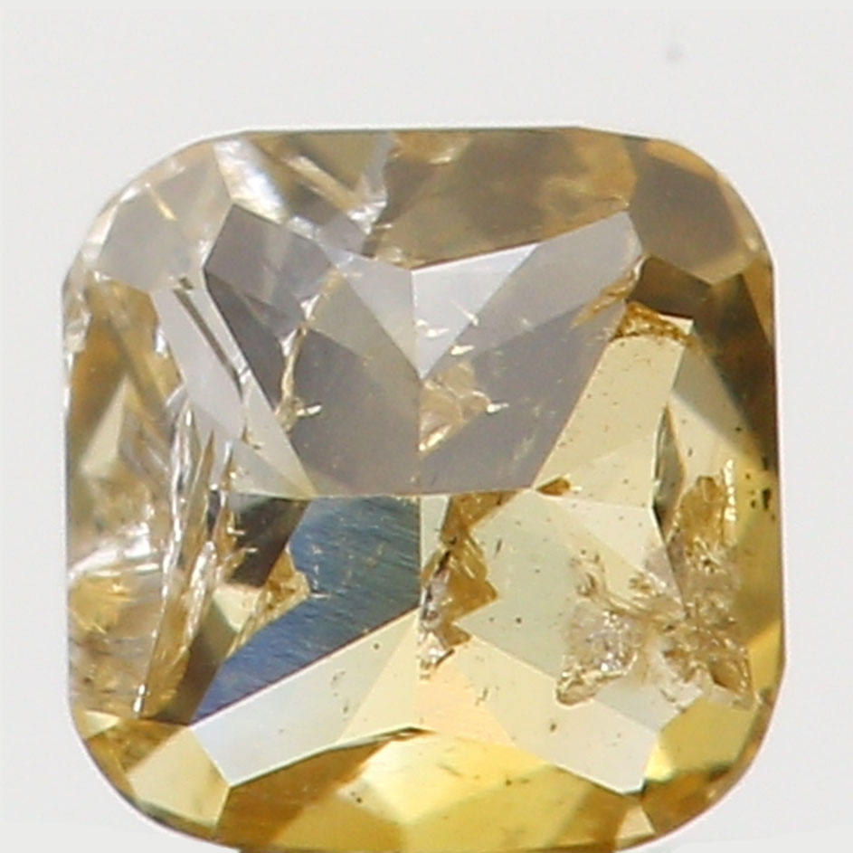 0.15 Ct Natural Loose Diamond Cushion Yellow Coffee Color I1 Clarity 2.80 MM  L5382