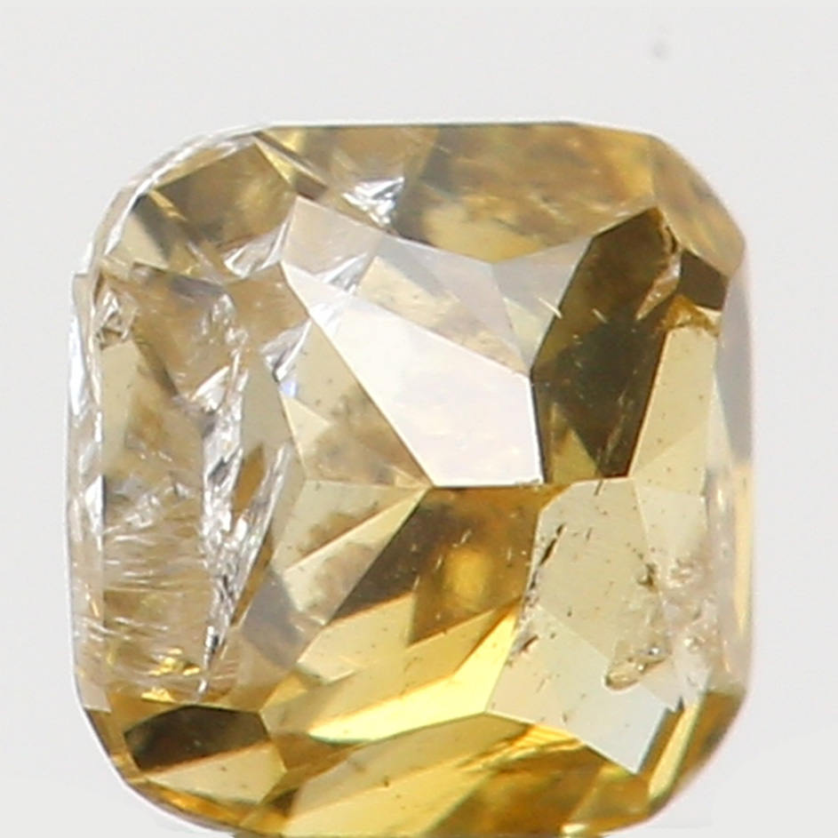 0.15 Ct Natural Loose Diamond Cushion Yellow Coffee Color I1 Clarity 2.80 MM  L5382